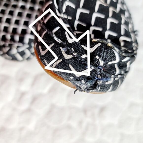 Sanuk slip on shoes flats yoga mat black white geometric matt comfy casual - Picture 3 of 7